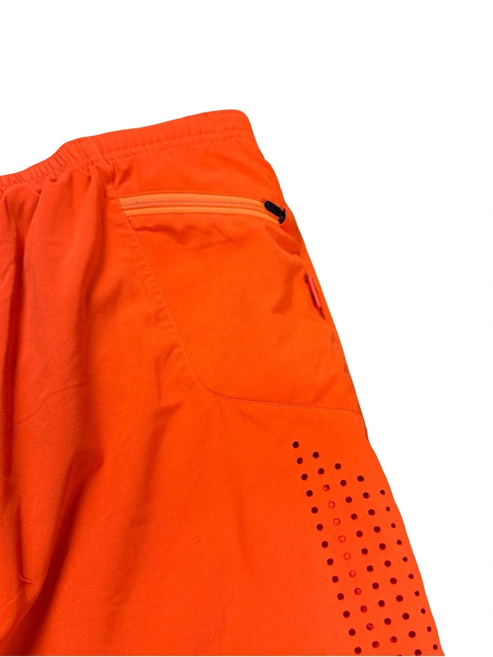Mens Polo Ralph Lauren Sport Orange Athletic Lined Running Shorts Size M